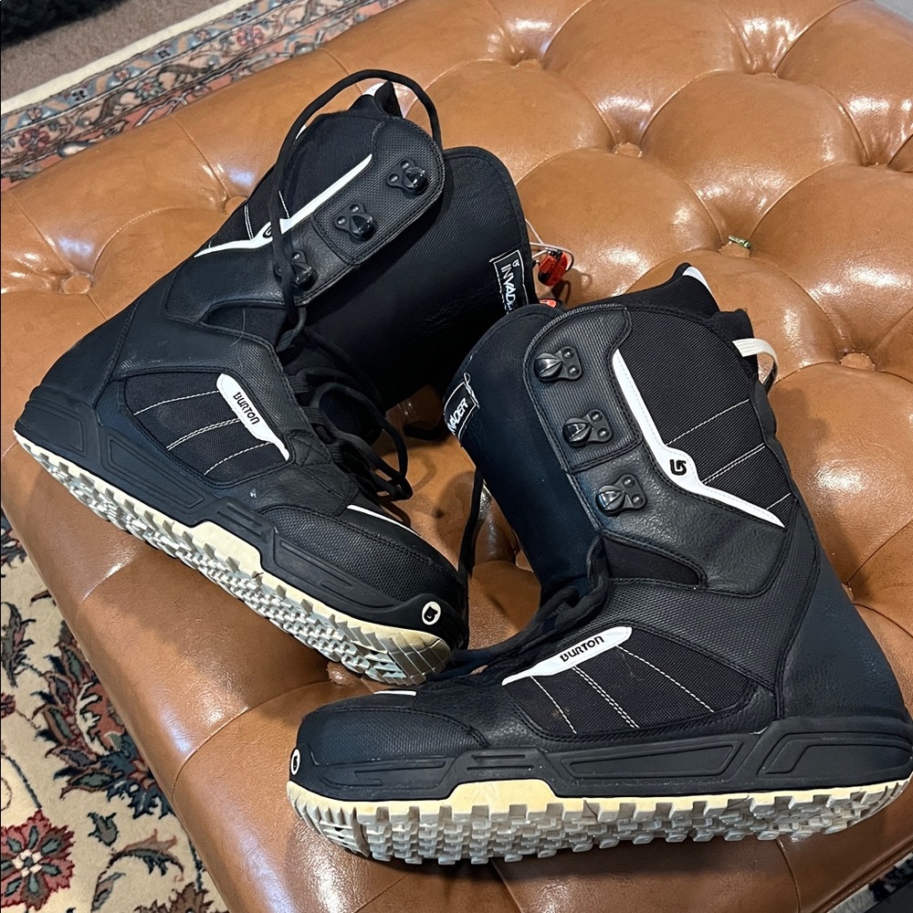Burton Black and White Snow Boots